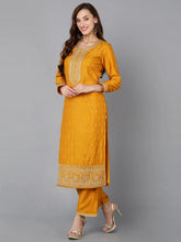 Women Silk Blend Embroidered Kurta Trouser-PKSKD1817